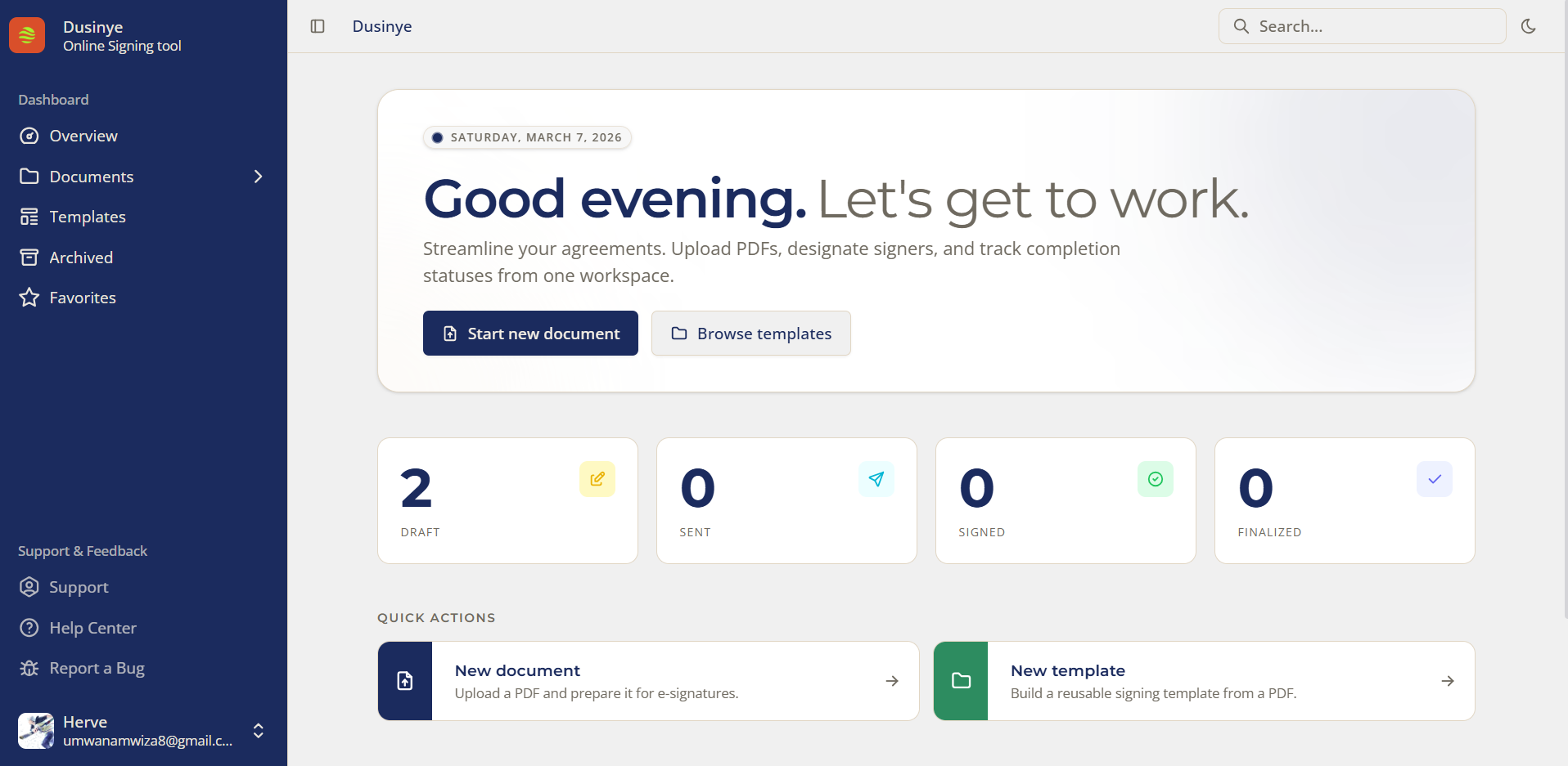 eSign-Dusinye app preview