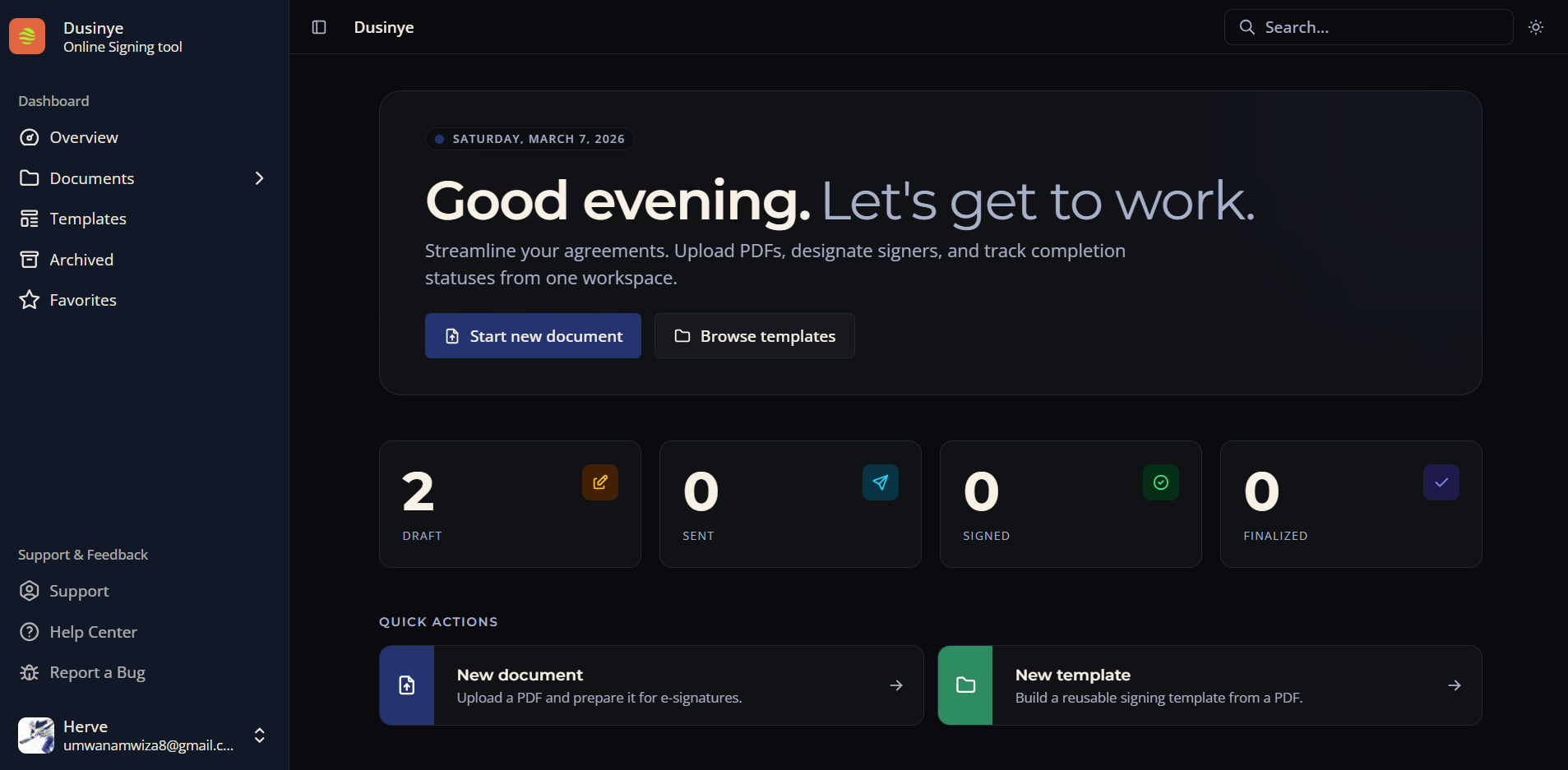 eSign-Dusinye app preview